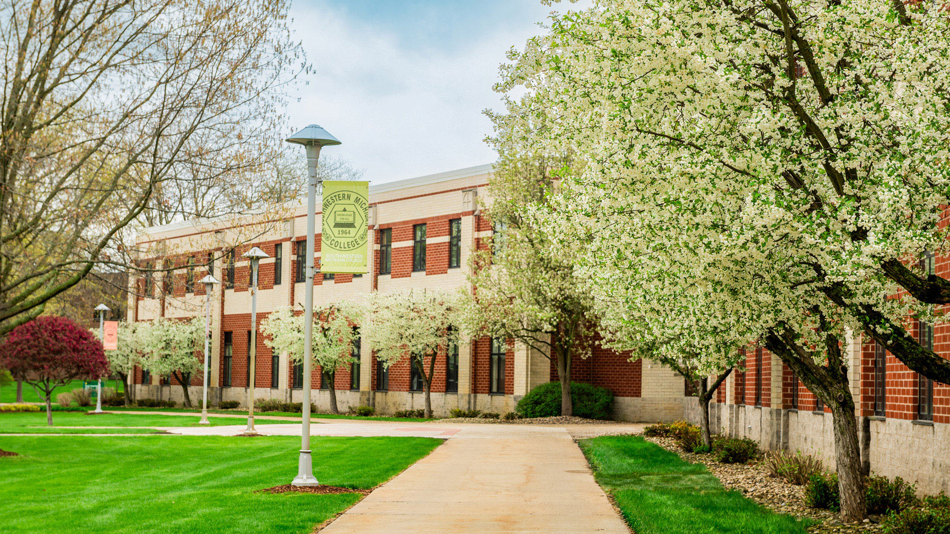 The David C. Briegel Building at Southwestern Michigan College houses classrooms, SMC administrative offices, and most student services.