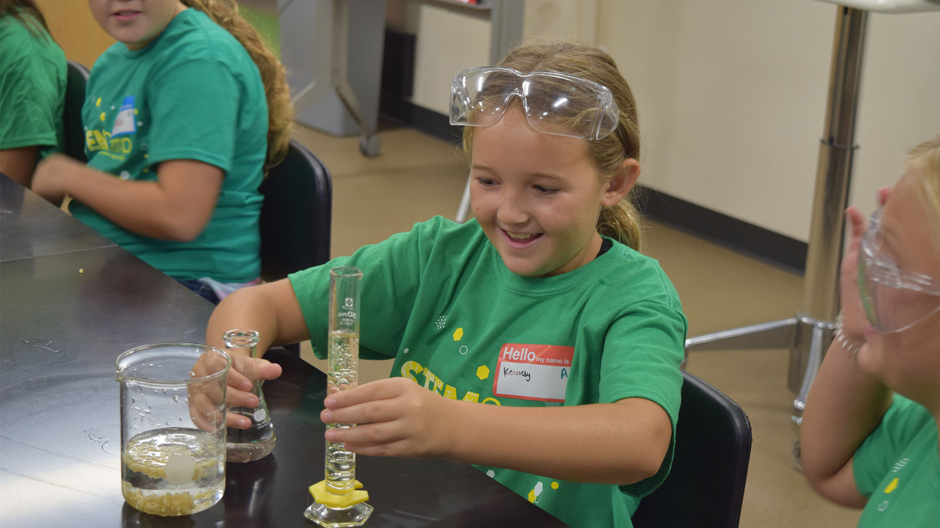 Learning is fun with STEM Camp activities.