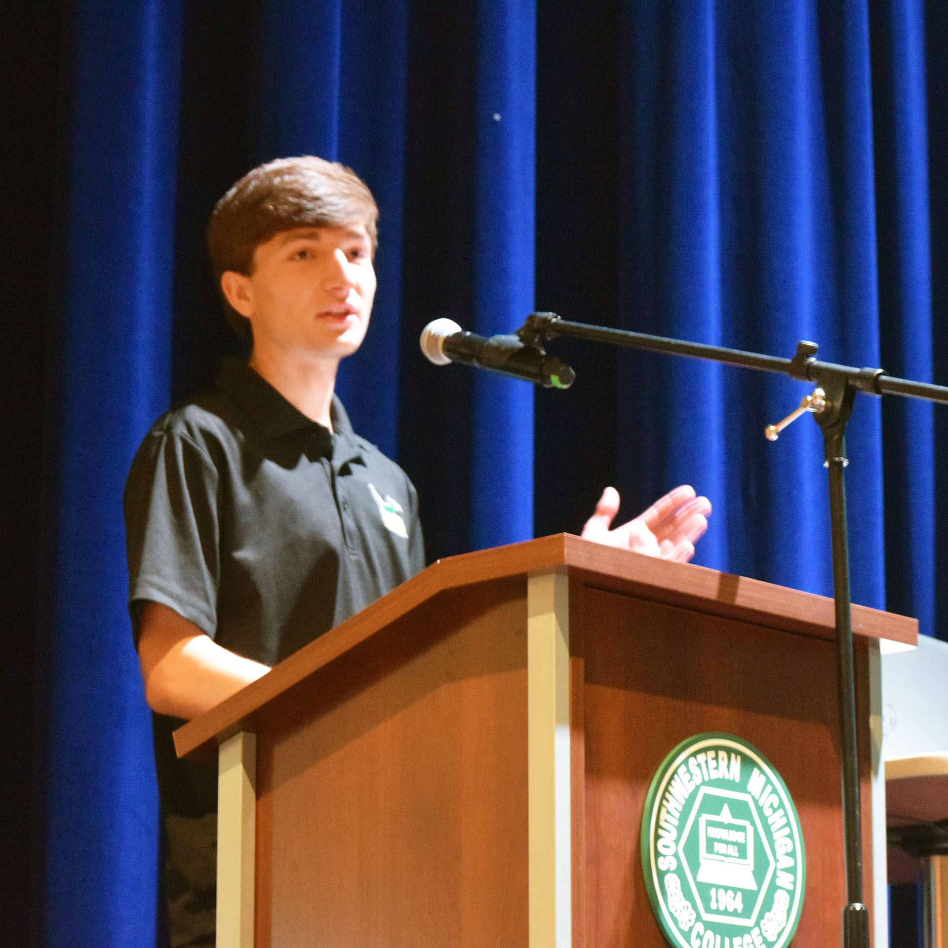 Admissions Counselor Ethan Saylor.