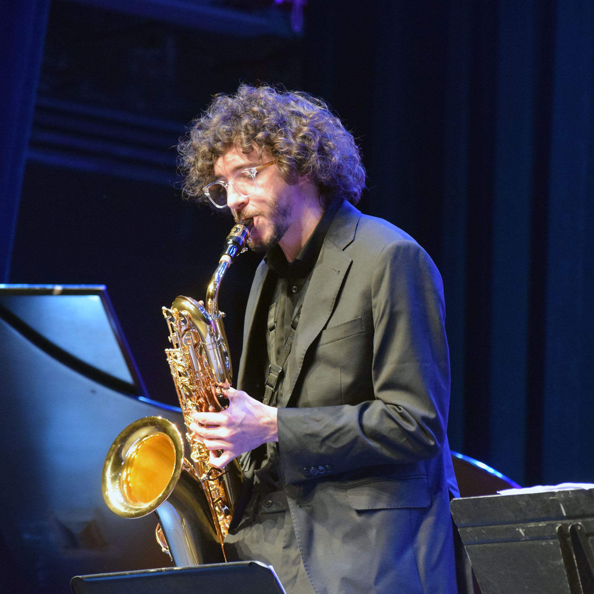 Dowagiac Band Director Benjamin VanRoekel returned to the SMC stage