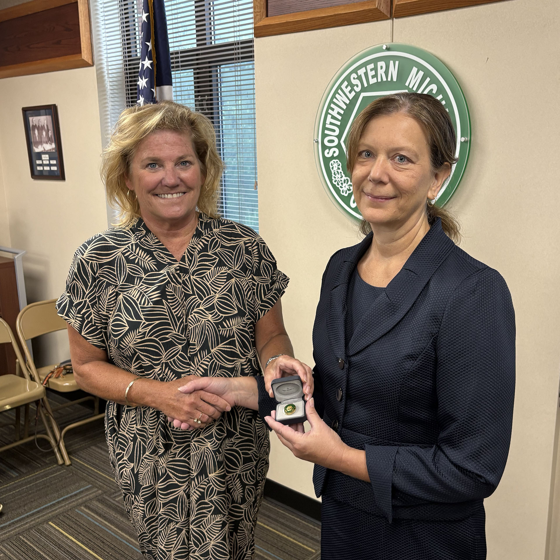 Secretary Beth Cripe, Dr. Karen Reilly of Dowagiac, five years