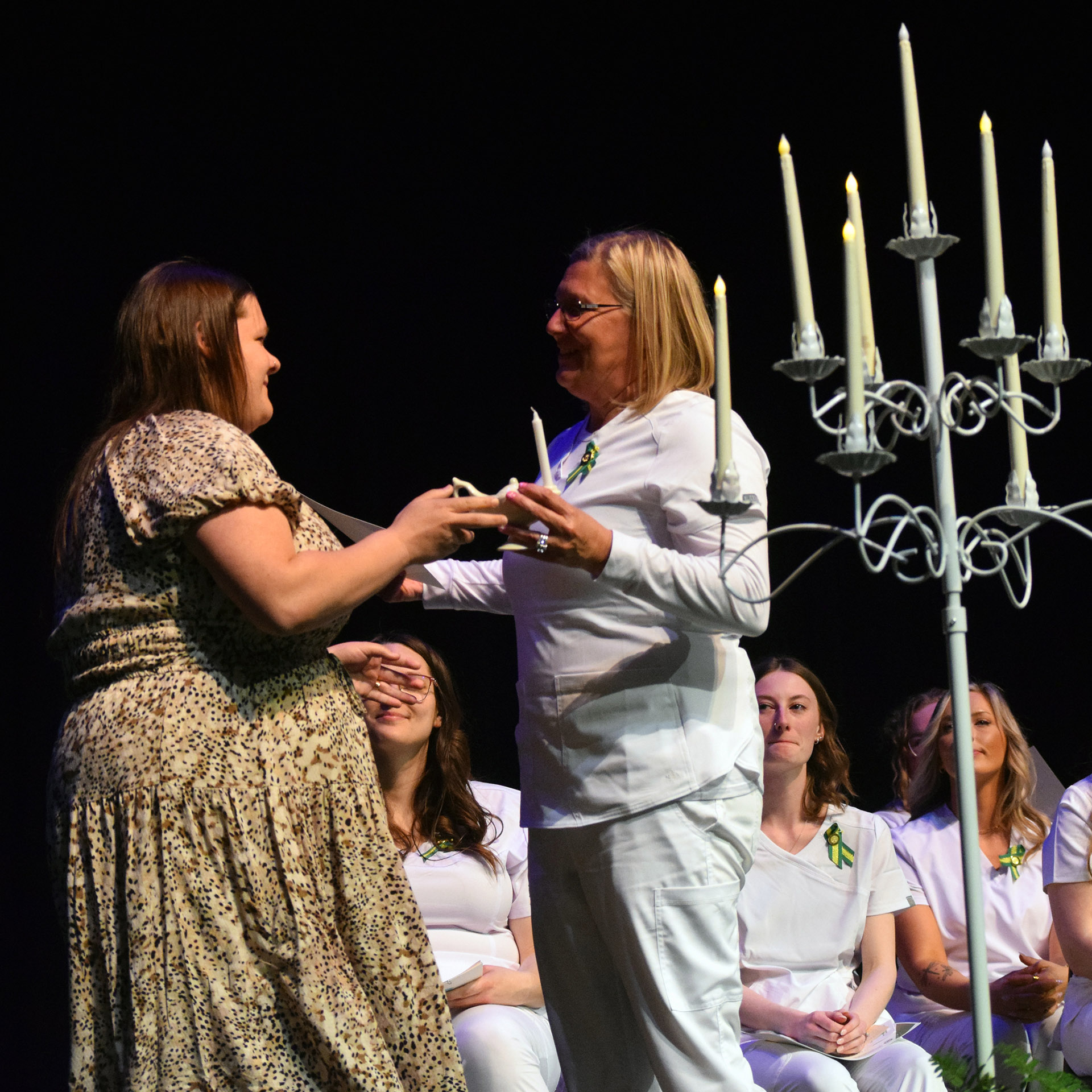Sandra Jenkins of Hartford accepts the Nightingale Award