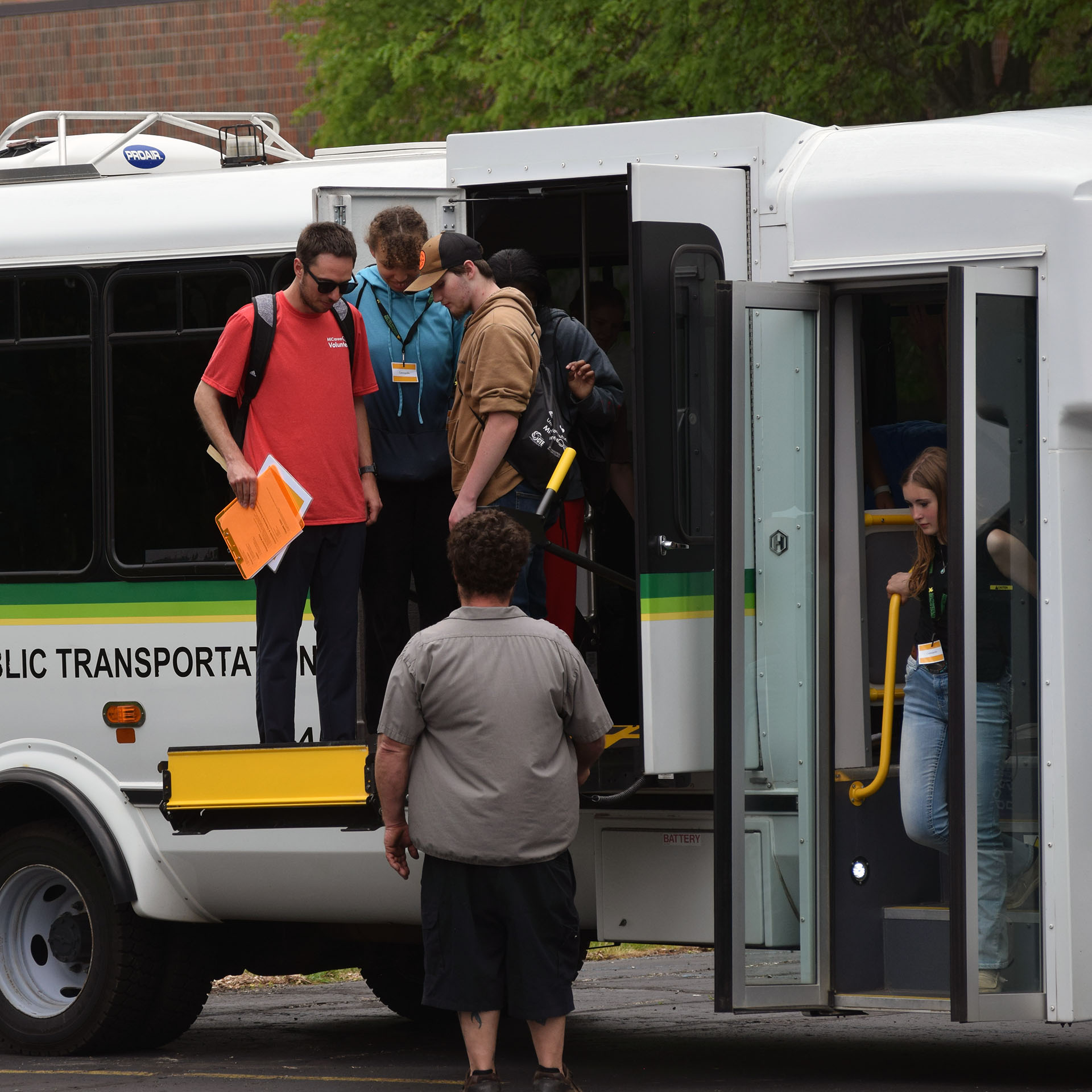 Ride the Cass County Transportation bus lift