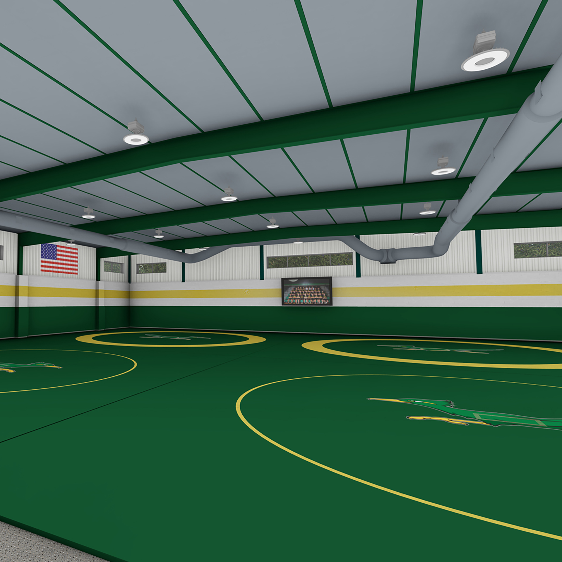 Wrestling view from bleachers